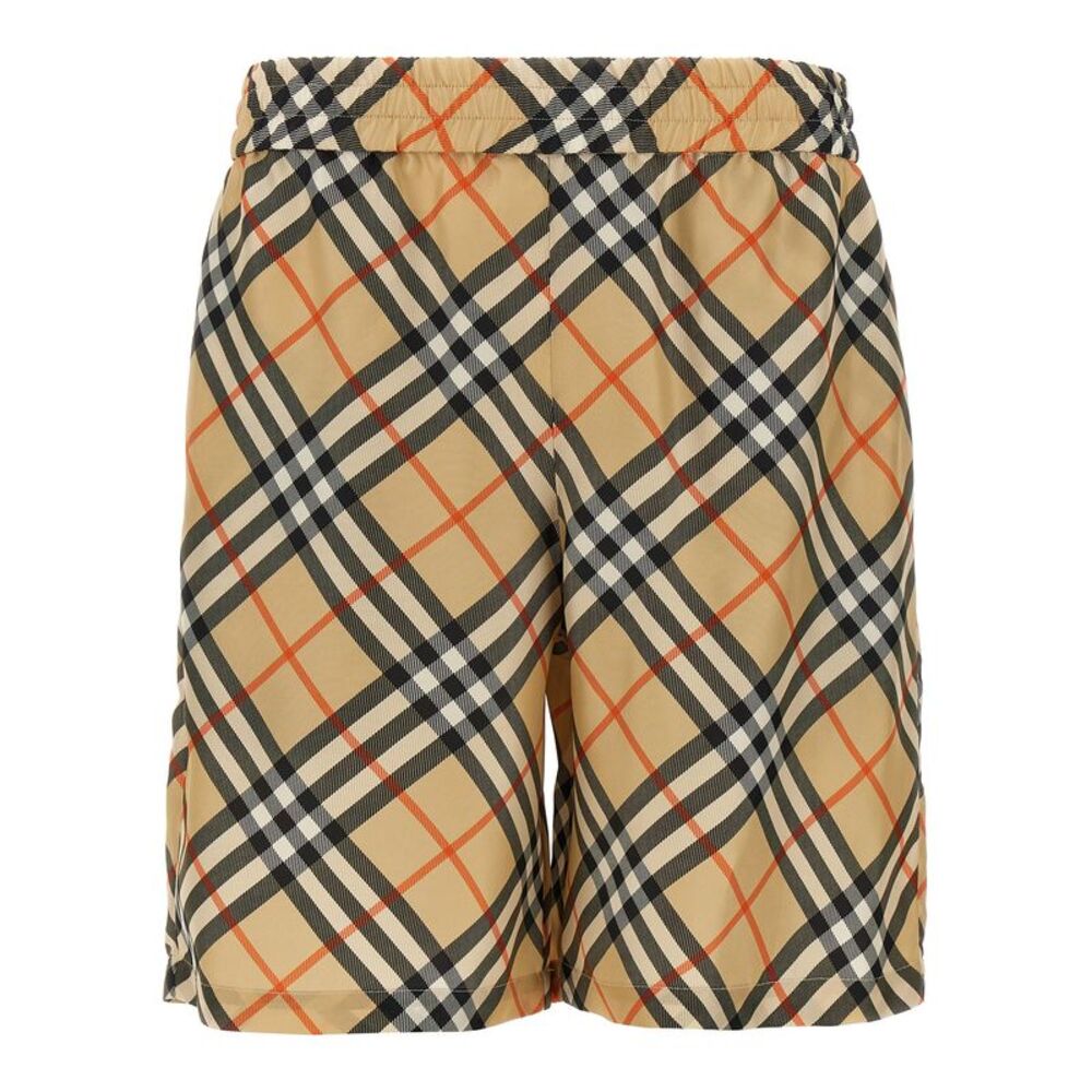 Burberry Beige Satin Bermuda Men's Shorts